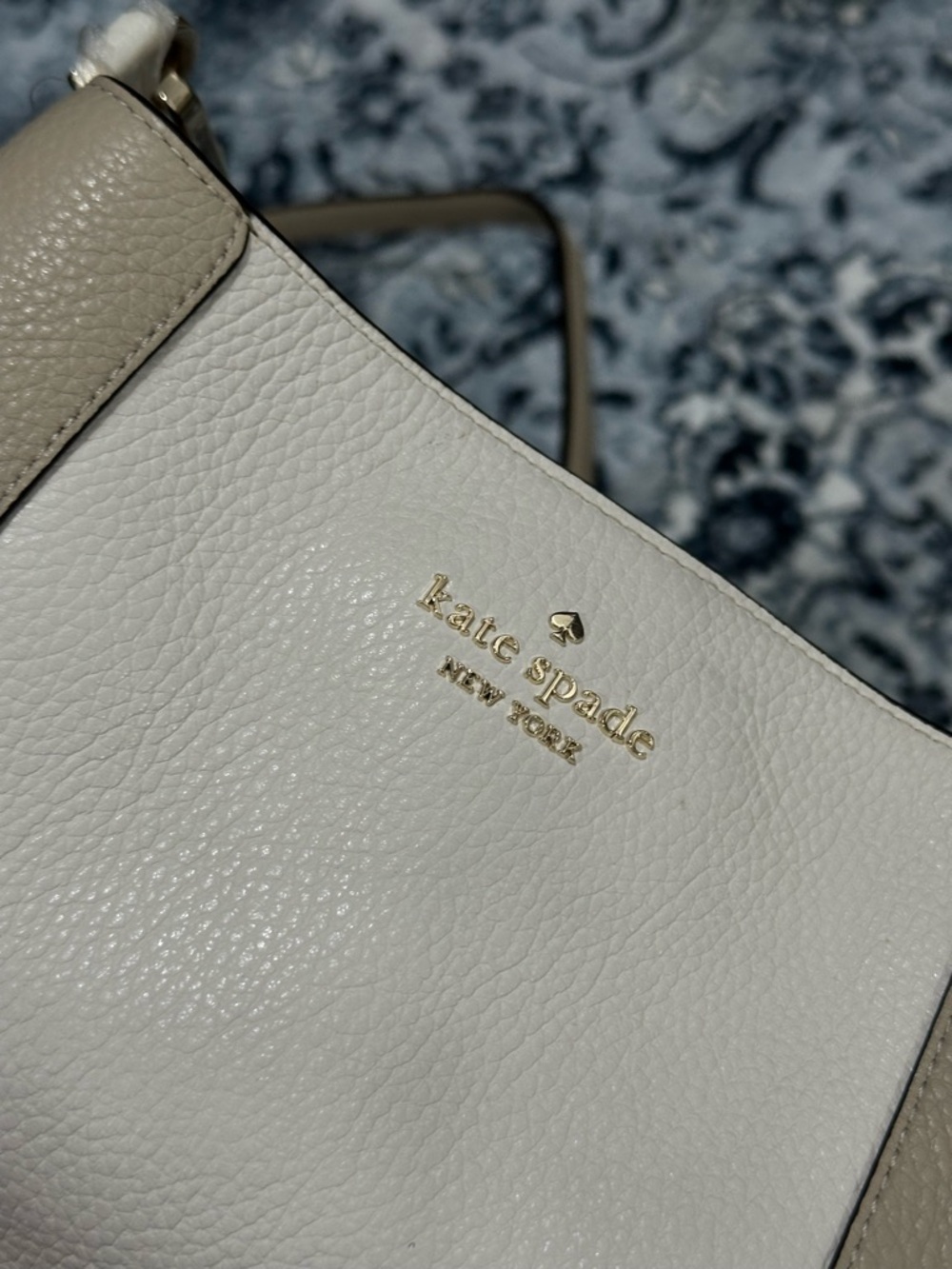 New kate spade Two-Tone Taupe & Cream Leather Shoulder Bag - Picture 3 of 11